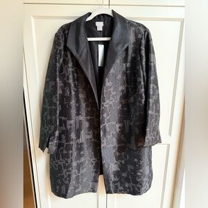 Chico's Elegant Black and Gray Blazer